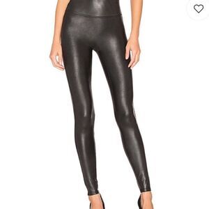 SPANX Faux Leather Black Leggings Size XS